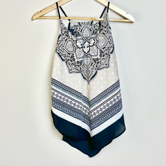 Bwear Floral Mixed Print Scarf Tank Top Size Small - Picture 4 of 13